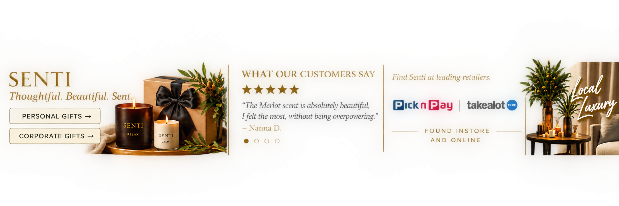 Senti Local Luxury Banner